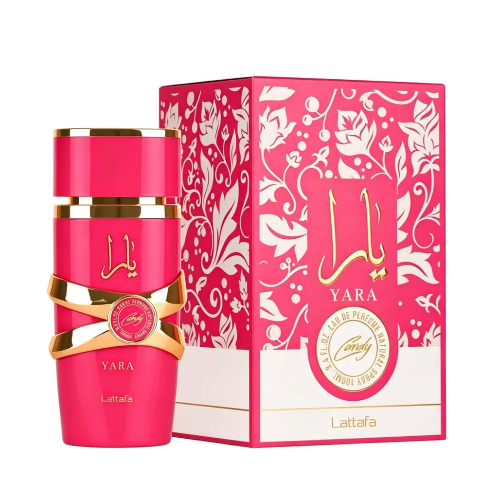 Lattafa Yara Candy Eau de Parfum spray bottle 3.4 oz 100ml for women
