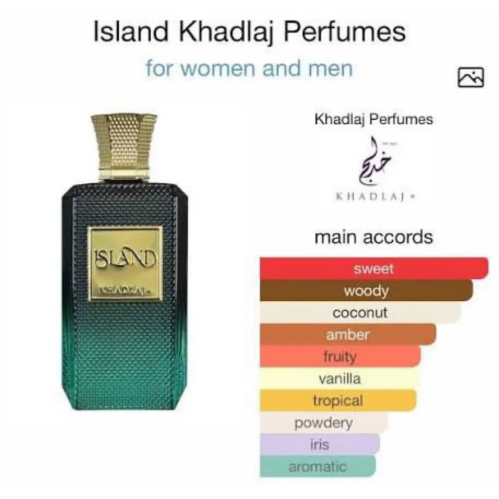 Khadlaj Island Extrait de Parfum 3.4 oz – Unisex Fresh Aquatic Fragrance HorizonHub Store
