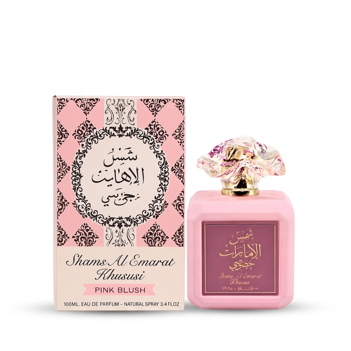 Ard Al Zaafaran Shams Al Emarat Khususi Pink Blush Eau de Parfum 100ml pink bottle