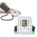 Automatic upper arm blood pressure monitor with cuff and digital display