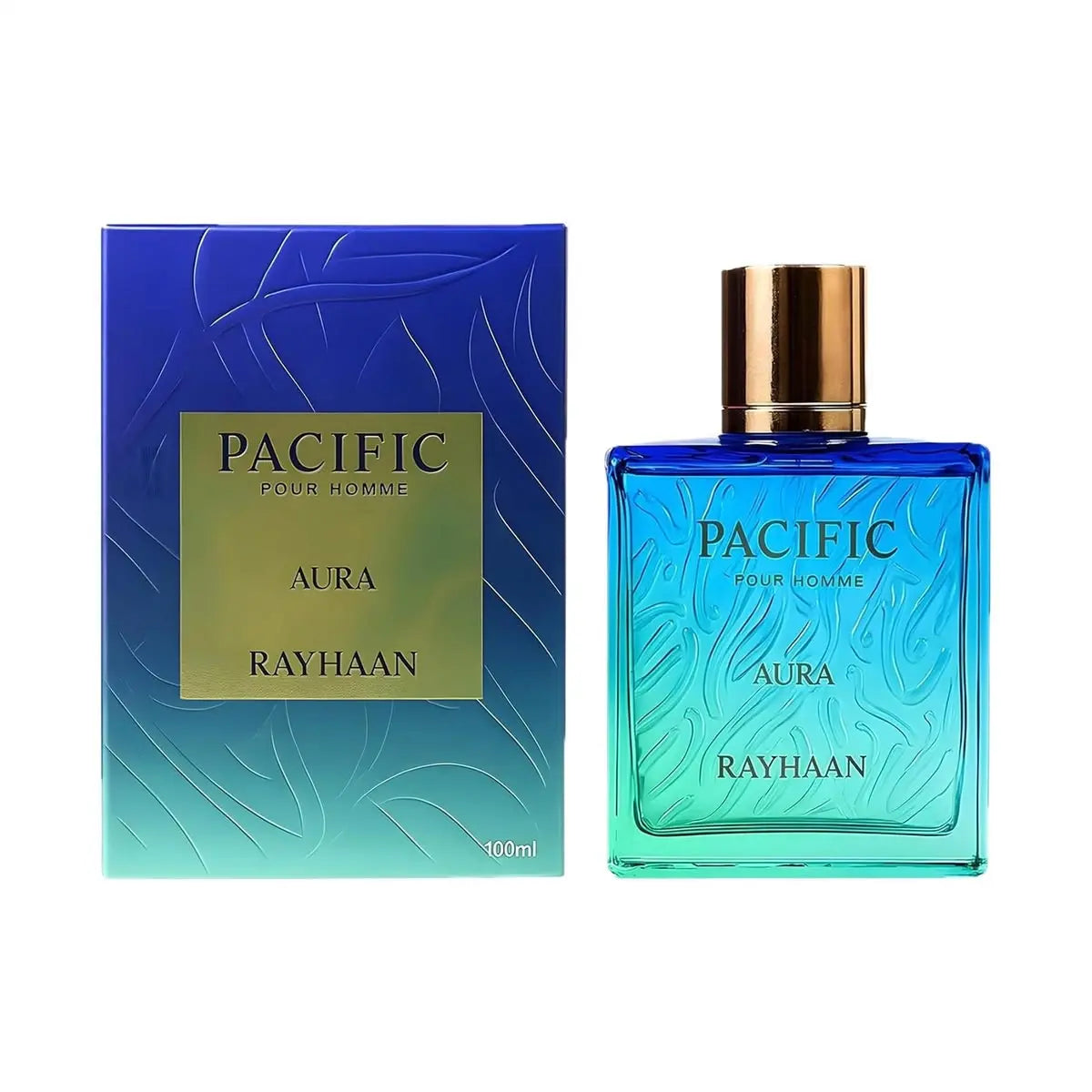 Rayhaan Pacific Aura Eau de Parfum spray bottle 3.4 oz 100ml for men