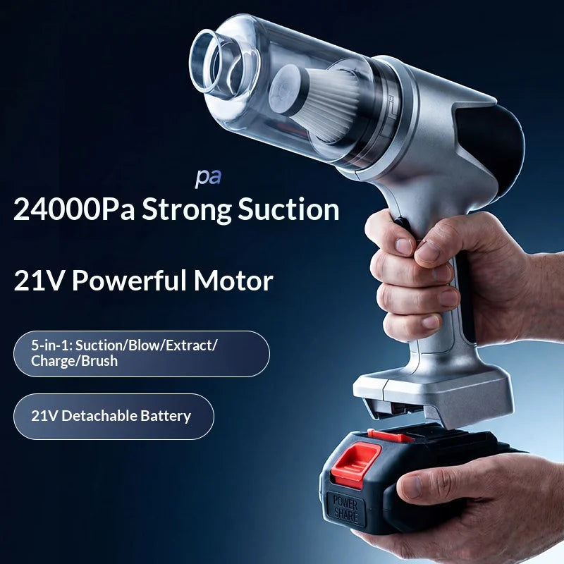 Cordless Handheld Vacuum 24000PA | 5-in-1 Car Vacuum for Makita 18V Battery Alsonic UK