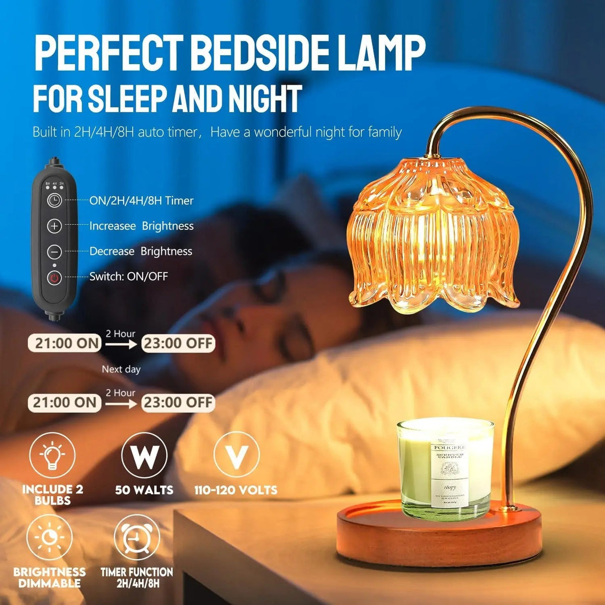 Candle Warmer Lamp with Timer & Dimmer Stylish Shop