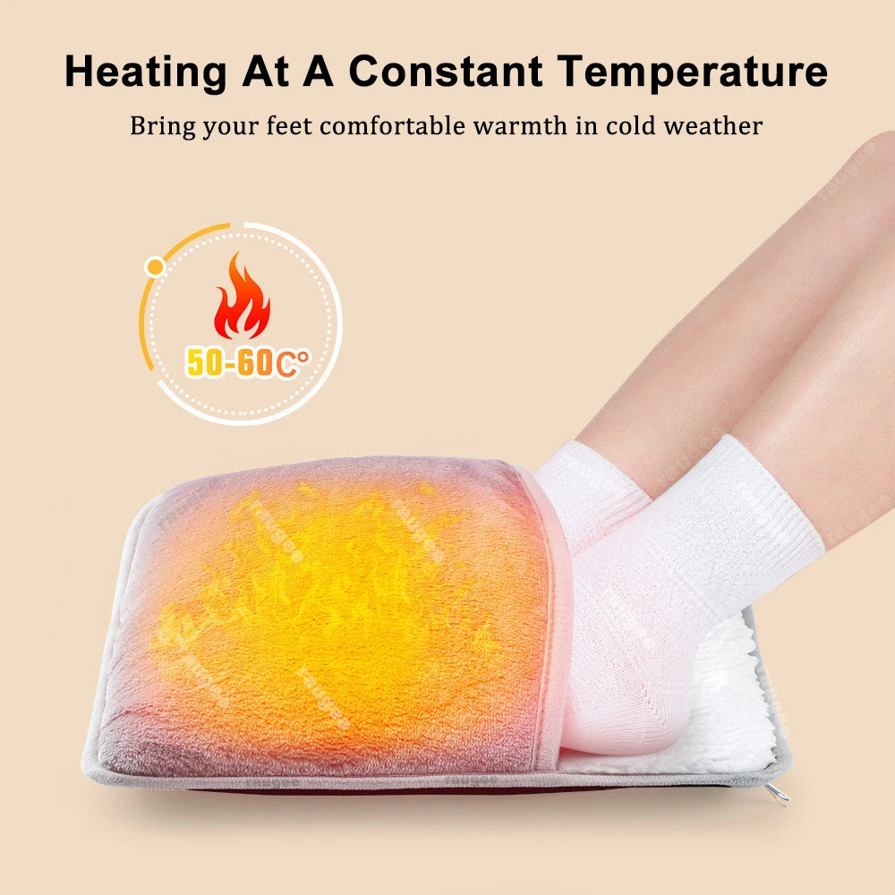 USB Electric Foot Warmer – Soft Plush Heated Foot Heating Pad for Home & Office Stylish Shop