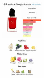 Giorgio Armani Sì Passione Intense EDP 3.4 oz – Women's Floral Fruity Perfume