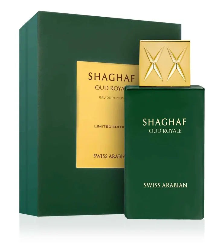 Swiss Arabian Shaghaf Oud Royale Eau de Parfum spray bottle 75ml unisex fragrance