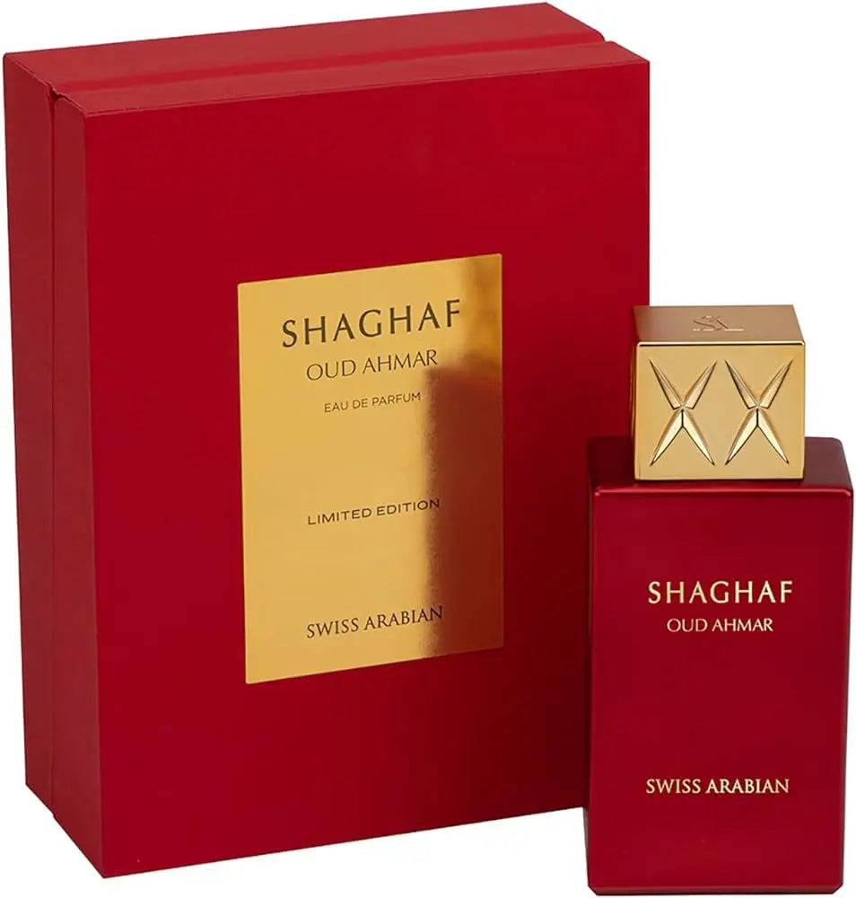 Swiss Arabian Shaghaf Oud Ahmar Eau de Parfum spray bottle 75ml unisex fragrance