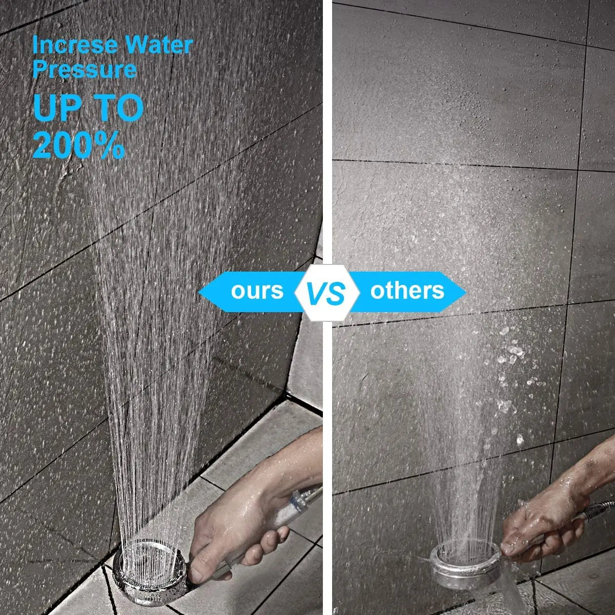 3 Mode High Pressure Shower Head with Water Filter Alsonic UK
