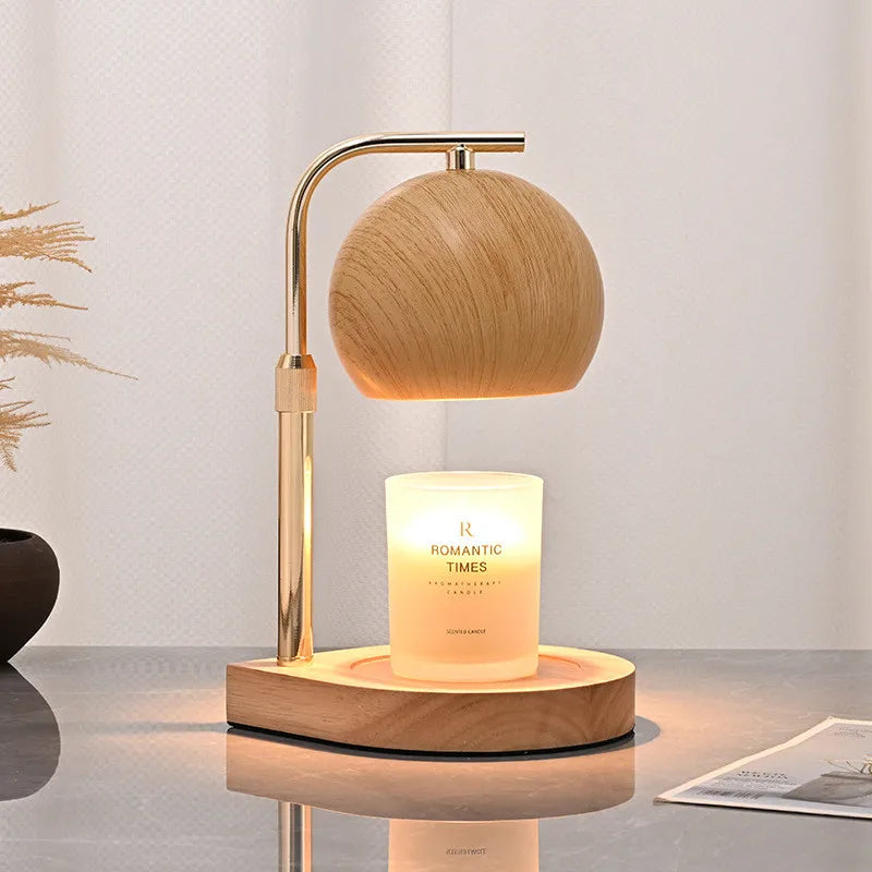 Wooden Candle Warmer Lamp with Timer – Bedside Reading Table Lamp & Fragrance Night Light Stylish Shop
