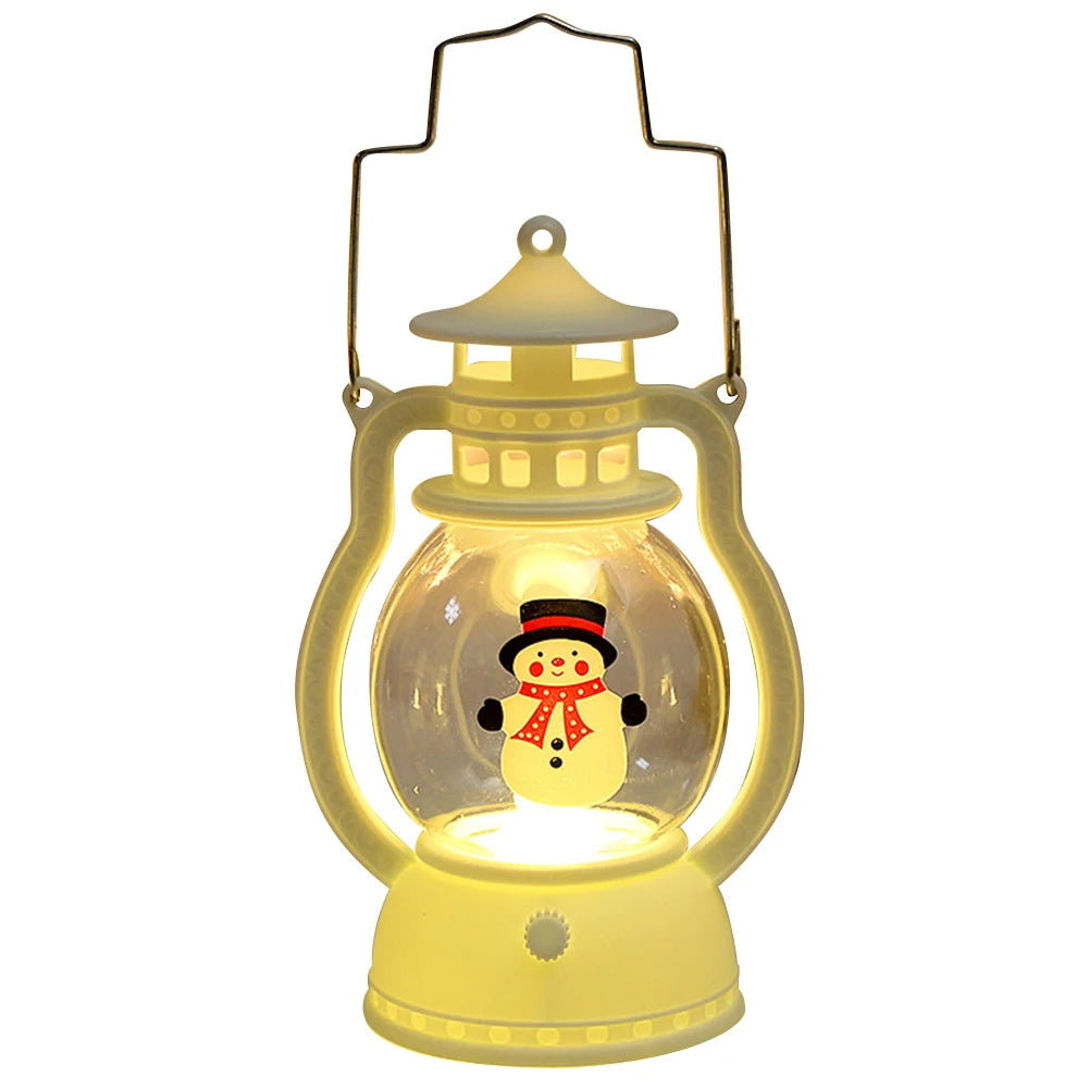 Christmas LED Lantern Night Light – Battery Operated Hanging Decorative Lantern with Handle Stylish Shop