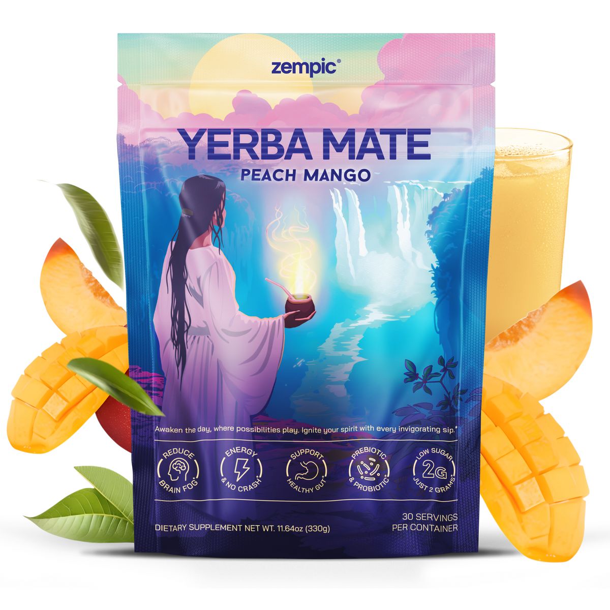 Instant yerba mate powder 30 servings pack