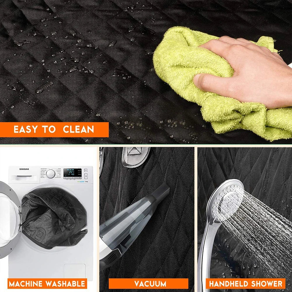Waterproof Dog Seat Cover for Back Seat – Anti-Slip Car Hammock with Mesh Window Alsonic UK