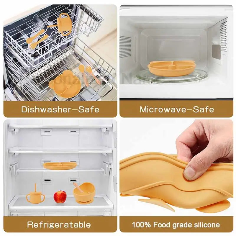 Personalized Baby Silicone Feeding Set – 6 Pcs Alsonic UK
