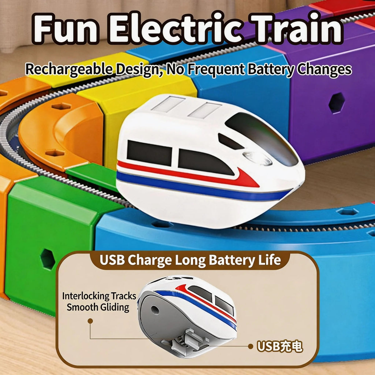 Magic Track Building Block Toy – Electric Rechargeable Train Set for Kids, Assembly Puzzle Cube Alsonic UK