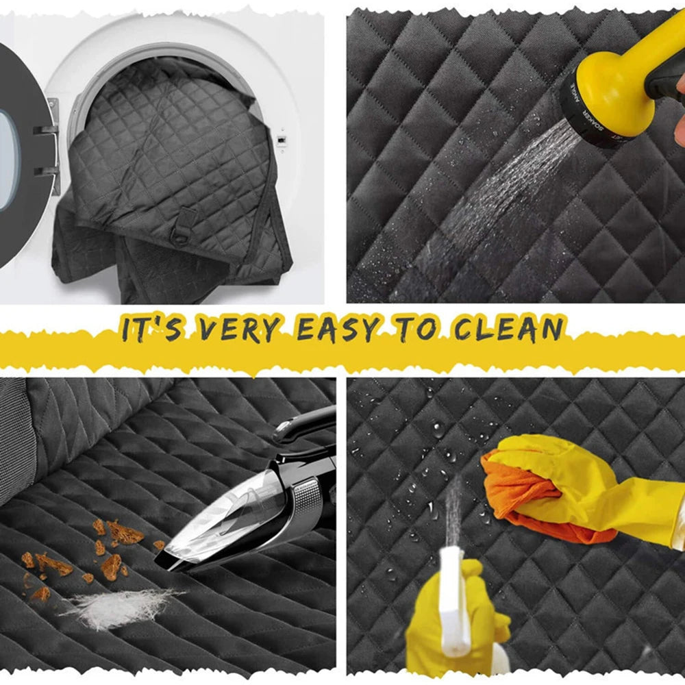 Waterproof Dog Seat Cover for Back Seat – Anti-Slip Car Hammock with Mesh Window Alsonic UK