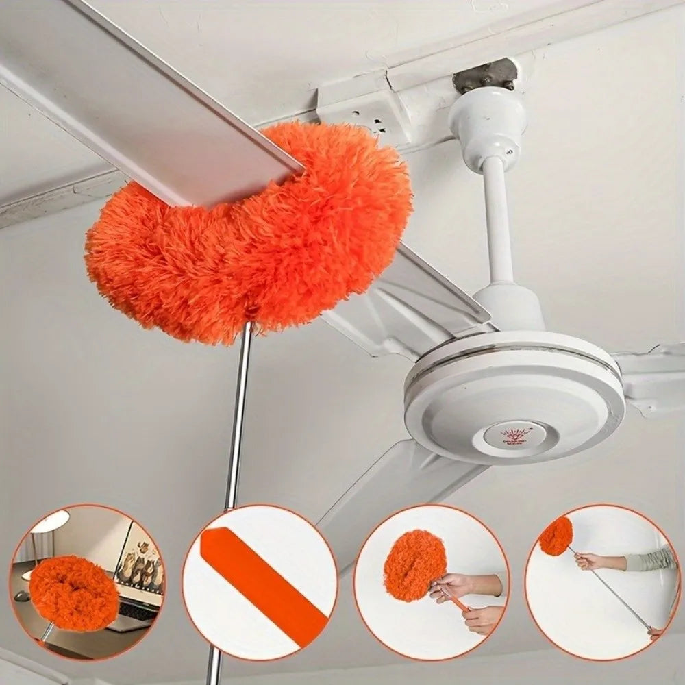 Telescopic Ceiling Fan Cleaner Duster – Reusable Long Handle Cobweb & Dust Remover Alsonic UK