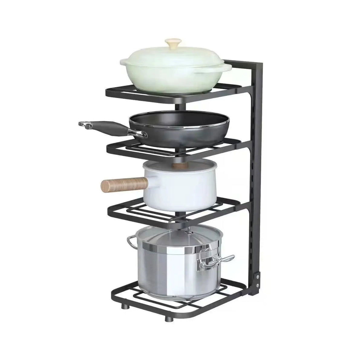 Stainless Steel Multi-Layer Pot Rack Organiser – Under Sink Kitchen Storage Shelf Alsonic UK