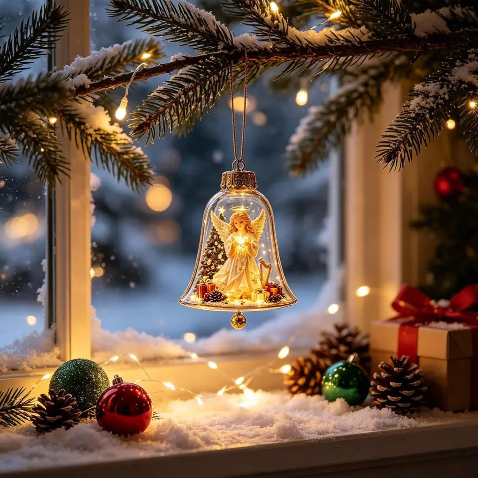 Lighted Santa Claus Christmas Tree Ornament – Transparent Hanging Pendant Decoration Stylish Shop