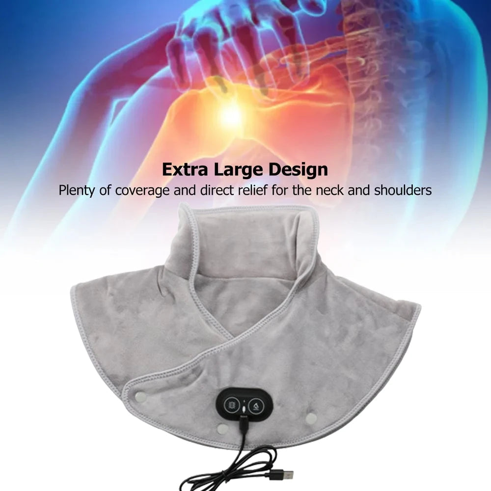 Electric Heated Neck & Shoulder Massager – Vibration Massage Pad for Neck and Back Alsonic UK