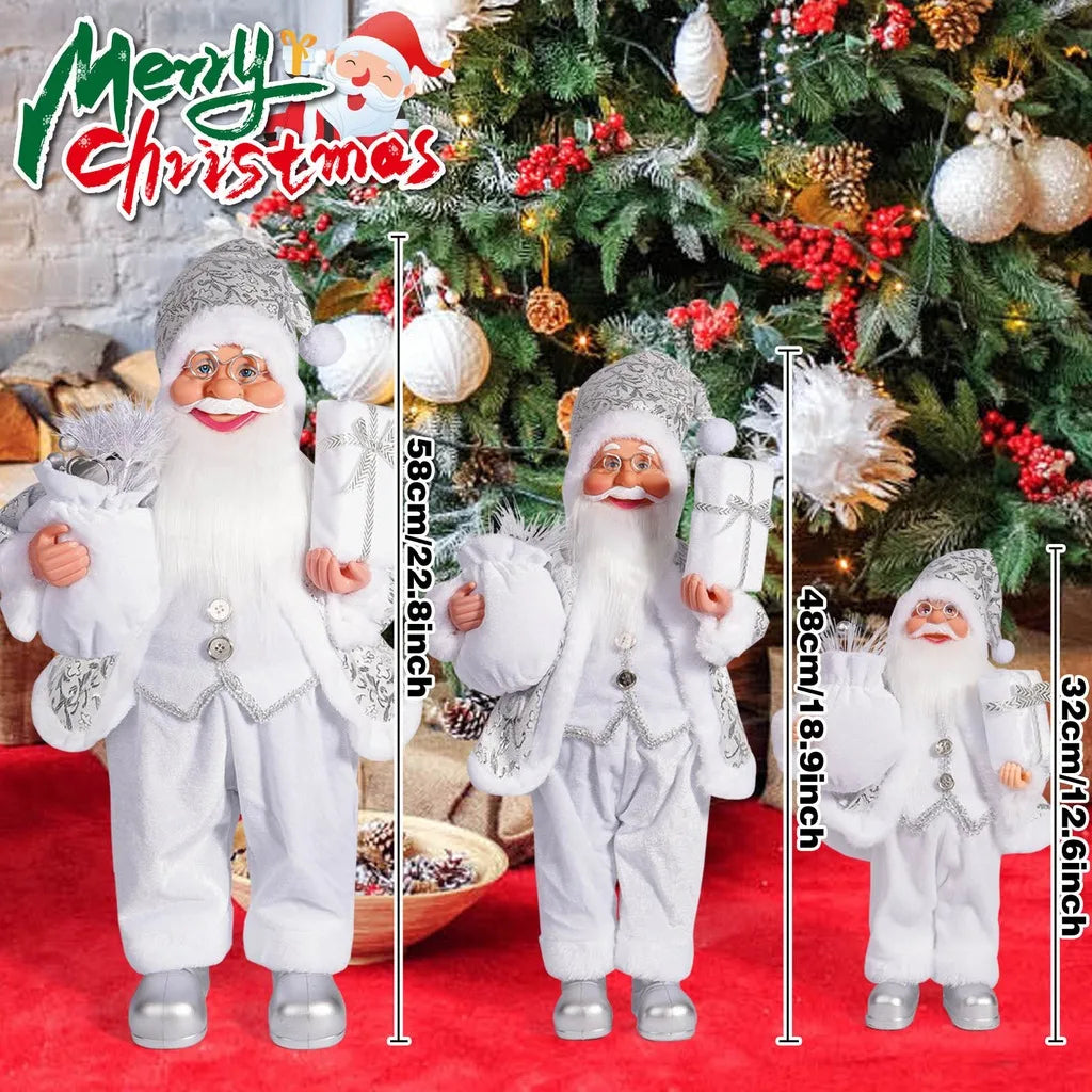 Plush Santa Claus Doll Christmas Decoration – Soft Fabric Santa Figurine for Home & Shop Display Stylish Shop