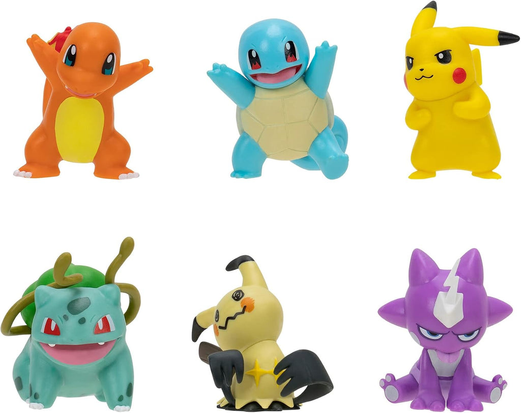 Pokémon Battle Figure 6-Pack – 2-Inch Collectible Figures Set for Kids