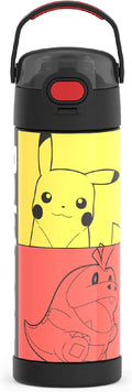 Thermos Pokémon insulated stainless steel kids water bottle 16 oz with push-button lid and handle
