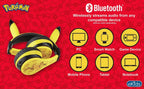 Pokémon Pikachu Bluetooth Headphones for Kids – Wireless Over-Ear with Mic