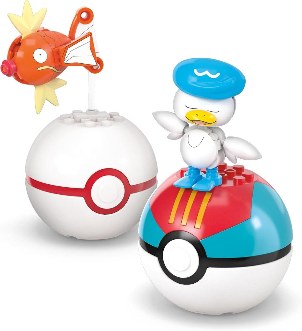 MEGA Pokémon Water-Type Building Set – 4 Buildable Poseable Figures with Poké Balls