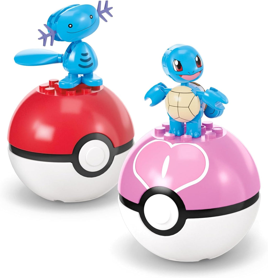 MEGA Pokémon Water-Type Building Set – 4 Buildable Poseable Figures with Poké Balls