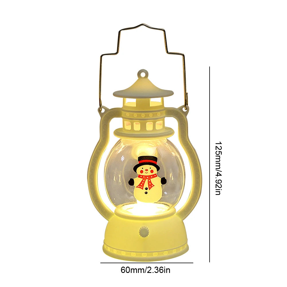 Christmas LED Lantern Night Light – Battery Operated Hanging Decorative Lantern with Handle Stylish Shop