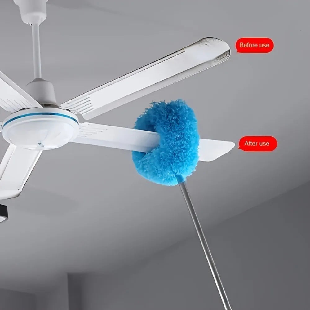 Telescopic Ceiling Fan Cleaner Duster – Reusable Long Handle Cobweb & Dust Remover Alsonic UK