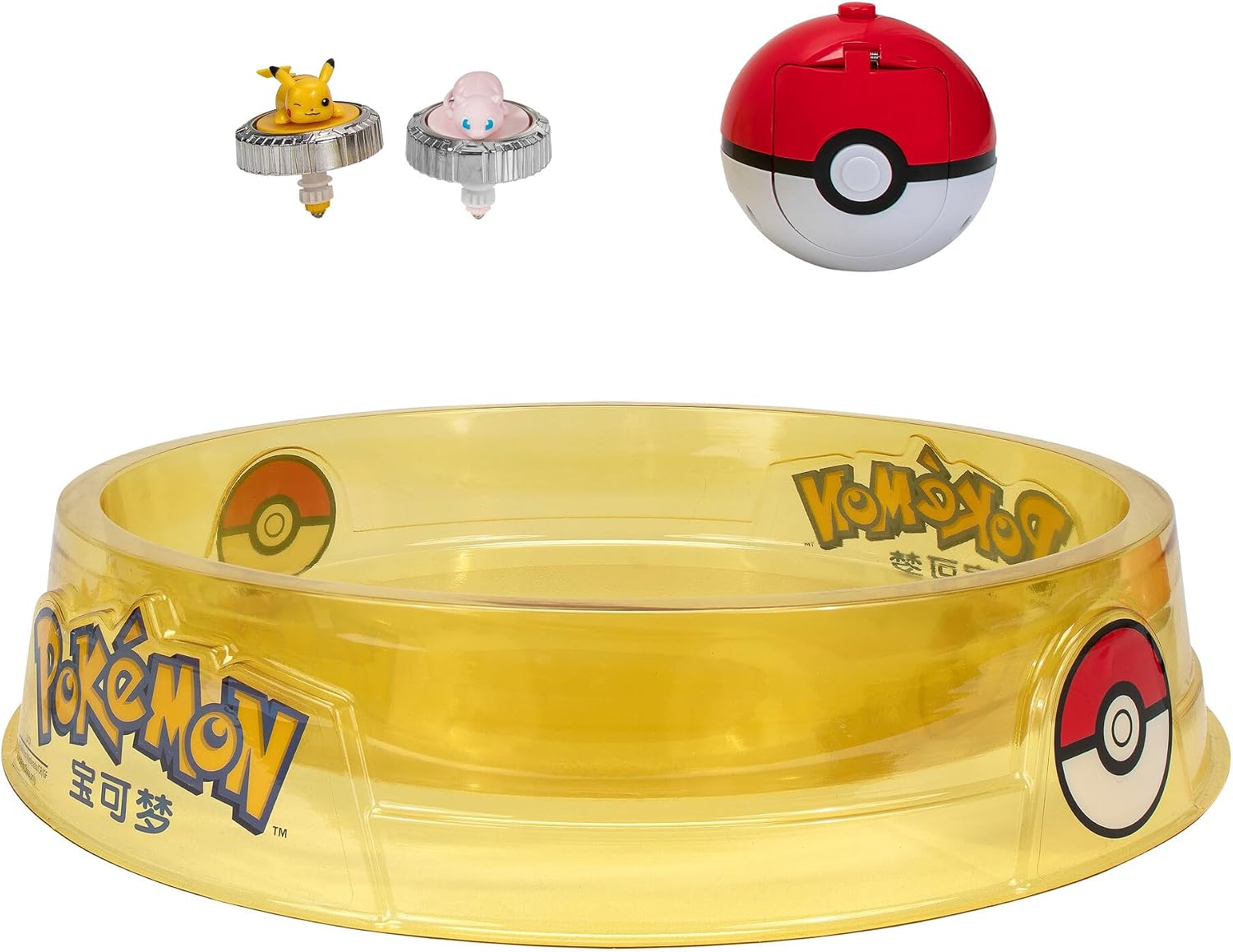 Pokémon Battle Spinner Arena Set – Pikachu & Mew Spinners with Launchers
