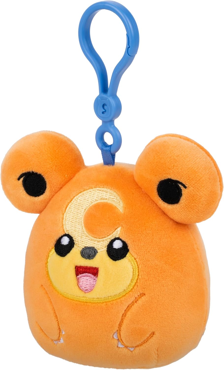 Pokémon Squishmallows Teddiursa Plush Clip – Soft Collectible Clip-On Toy