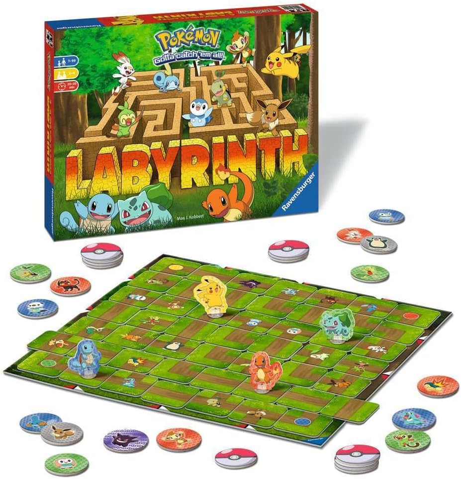 Pokémon Labyrinth Board Game – Ravensburger Shifting Maze Family Game