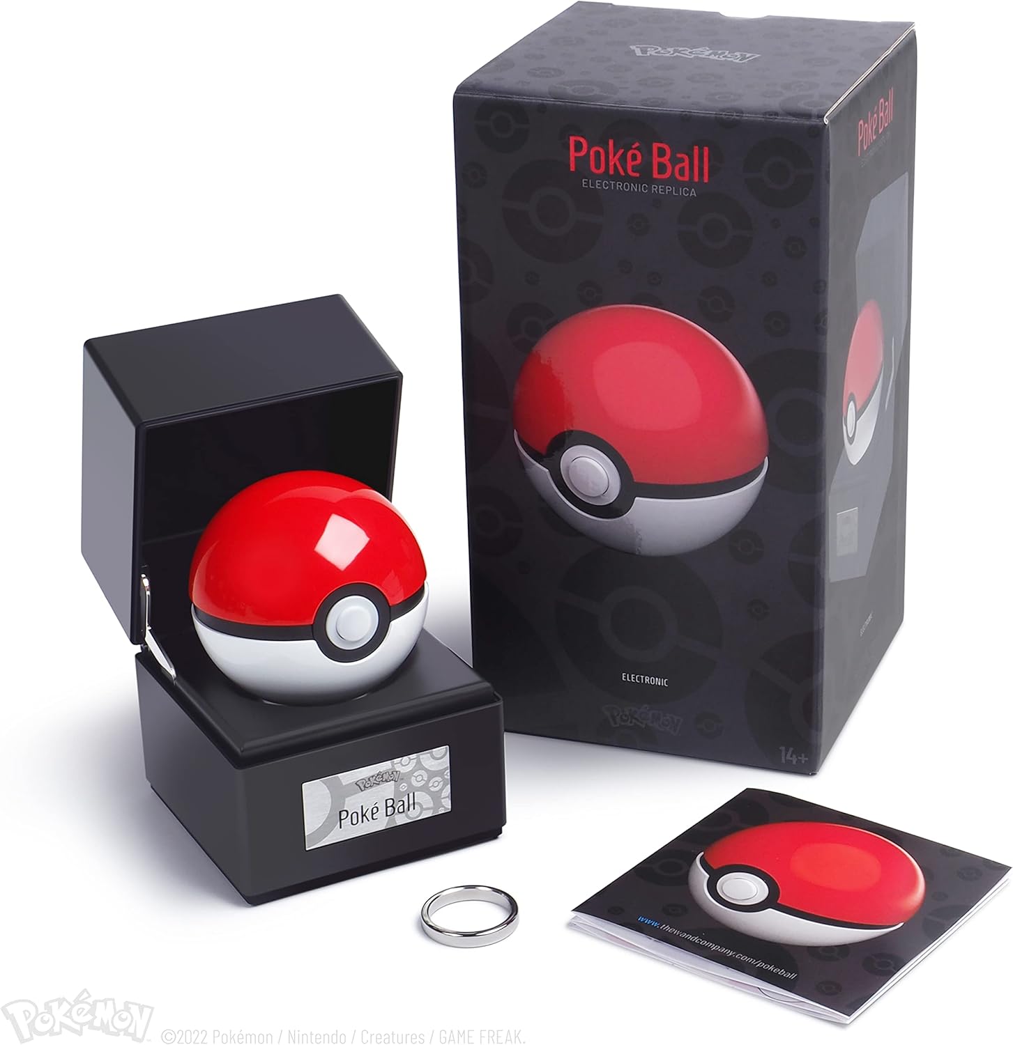 The Wand Company officially licensed die-cast Poké Ball replica with illuminated display case