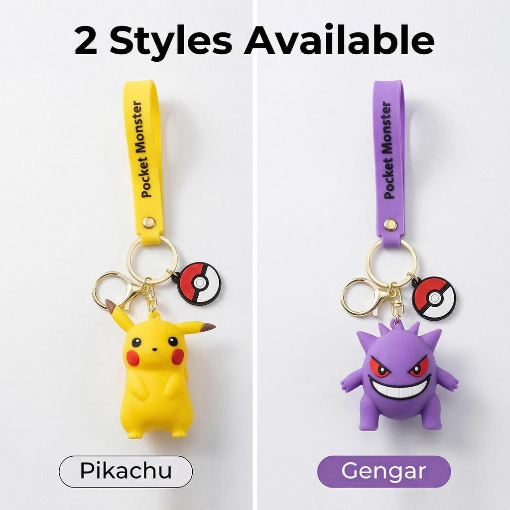 Cute Cartoon Silicone Keychain – Soft Character Key Ring for Bags & Keys