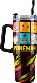 Pokémon insulated stainless steel tumbler for kids with handle and straw