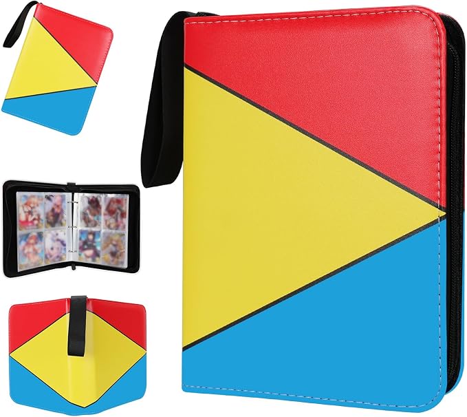 Trading Card Binder 400 Cards – Zippered Card Holder for Game & Sports Cards