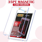 Magnetic Card Holders 35pt 8-Pack – Clear Acrylic Case for Trading Cards