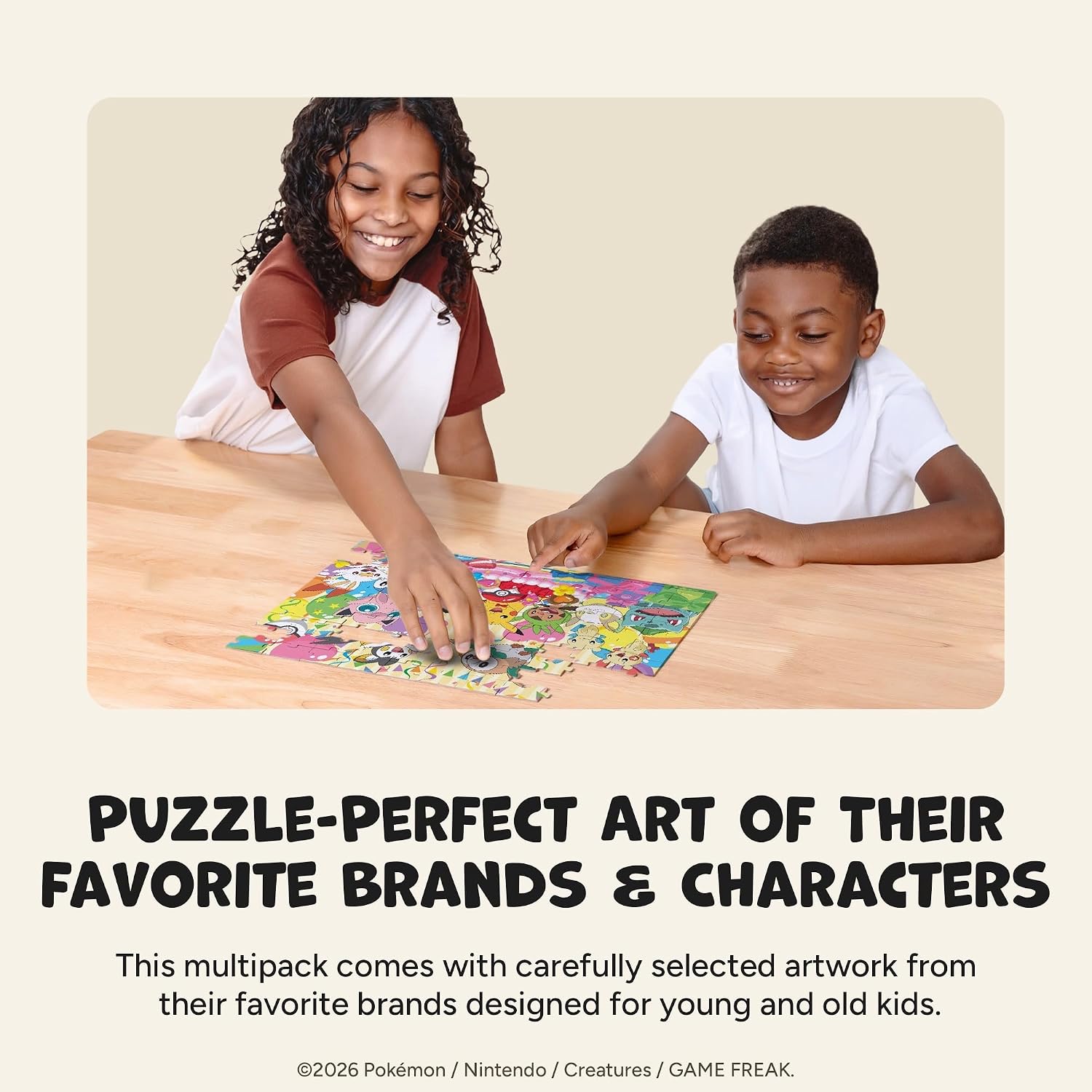 Pokémon Puzzle 4-Pack – Four 500 Piece Jigsaw Puzzles with Reference Posters