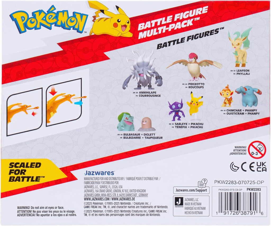 Pokémon Squirtle & Charizard Figure 2-Pack – Collectible Battle Figures