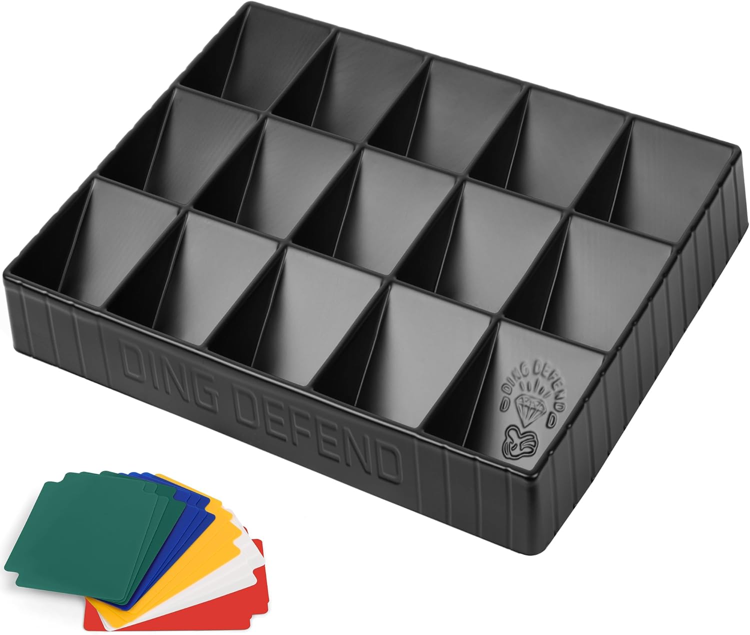 15 compartment trading card storage tray sorting organizer for sports and TCG cards