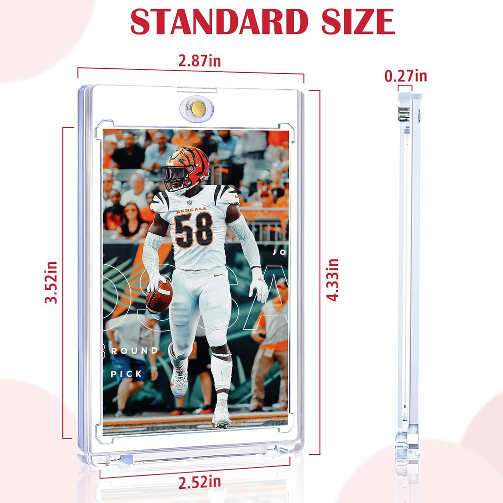 Magnetic Card Holders 35pt 8-Pack – Clear Acrylic Case for Trading Cards