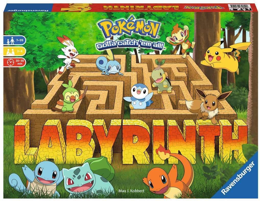 Pokémon Labyrinth Ravensburger shifting maze family board game with Pikachu and characters