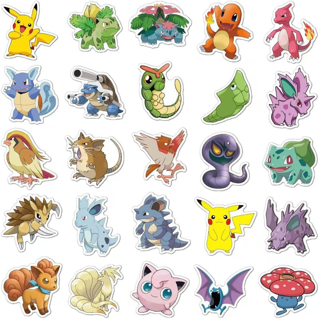 Cartoon Vinyl Stickers 100-Pack – Waterproof Decals for Laptops & Water Bottles
