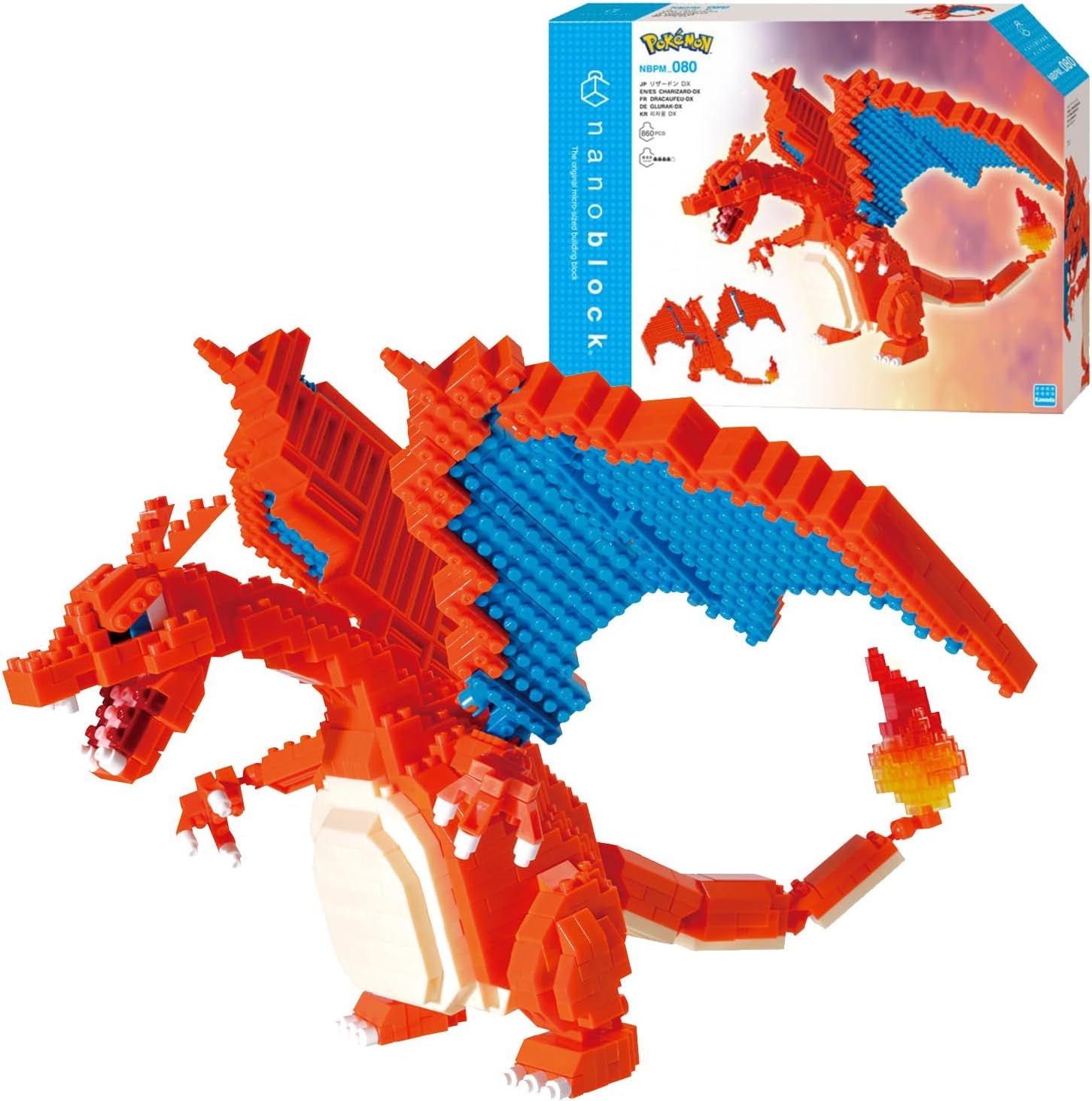 Nanoblock Pokémon Charizard Deluxe Edition 770-piece building model kit assembled