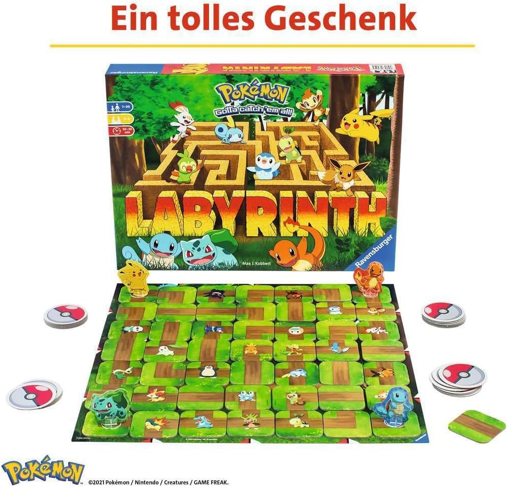 Pokémon Labyrinth Board Game – Ravensburger Shifting Maze Family Game