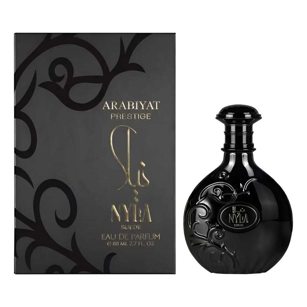 Arabiyat Prestige Nyla Suede Eau de Parfum 2.7 oz unisex bottle