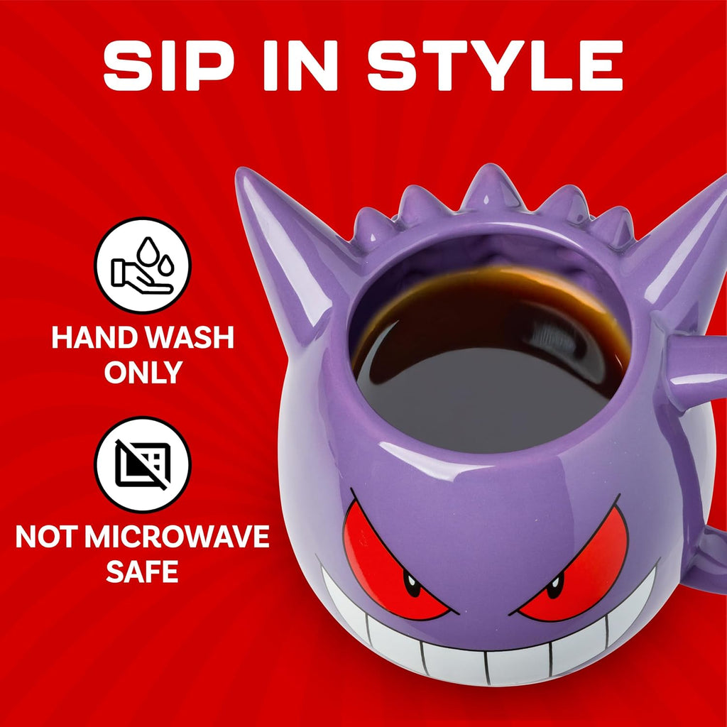Pokémon Gengar 3D Sculpted Mug – 20 oz Ceramic Collectible Coffee Mug