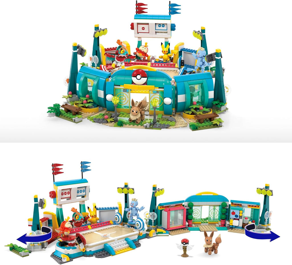 MEGA Pokémon Training Stadium Building Set – 1101 Pieces with 5 Figures & Battle Play